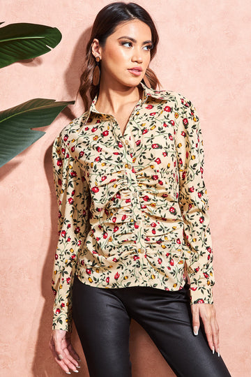 Floral Print Shirt Goddiva